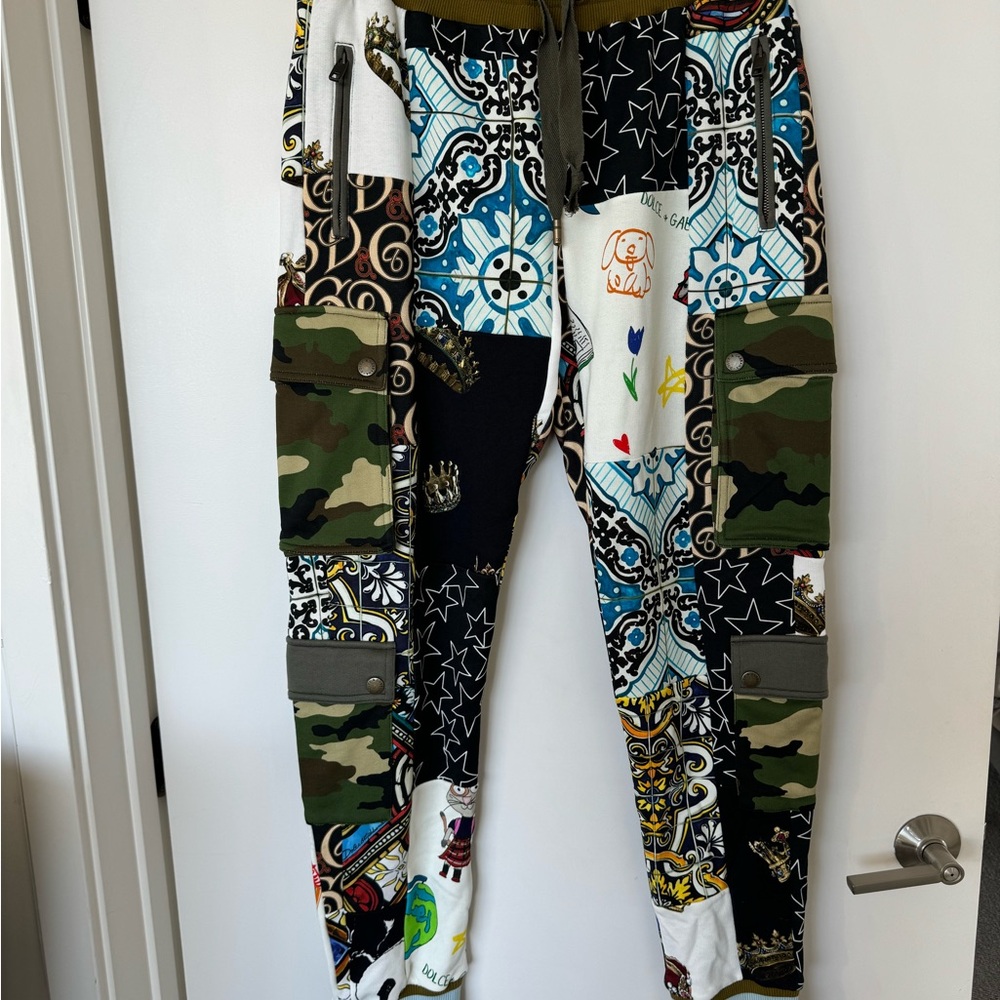 Dolce & Gabbana Patchwork graphic-print track pants